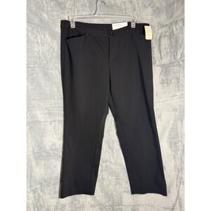 Christopher & Banks Modern Fit Straight Leg Pants Black Womens 16P Petite NWT